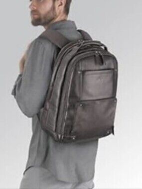 SOLO Reade Distressed Vintage Leather Backpack Brown Carry On Luggage Campus Bag